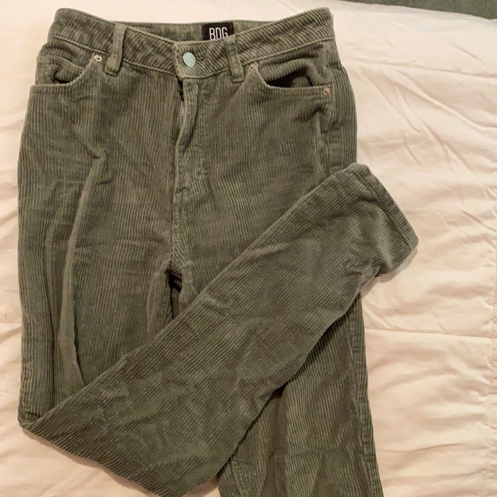 BDG urban outfitters green corduroy jeans